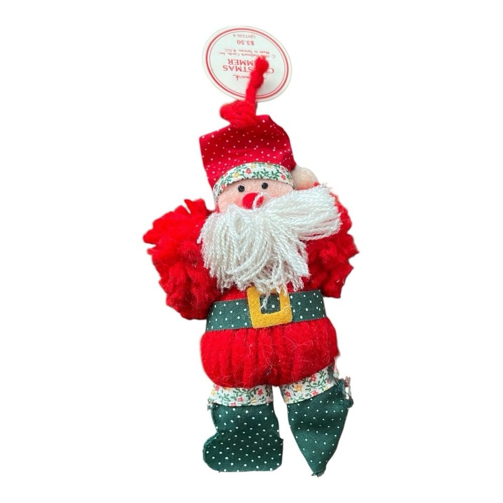 Hallmark Christmas Trimmer 1984 Santa Red Yarn QHT356-4